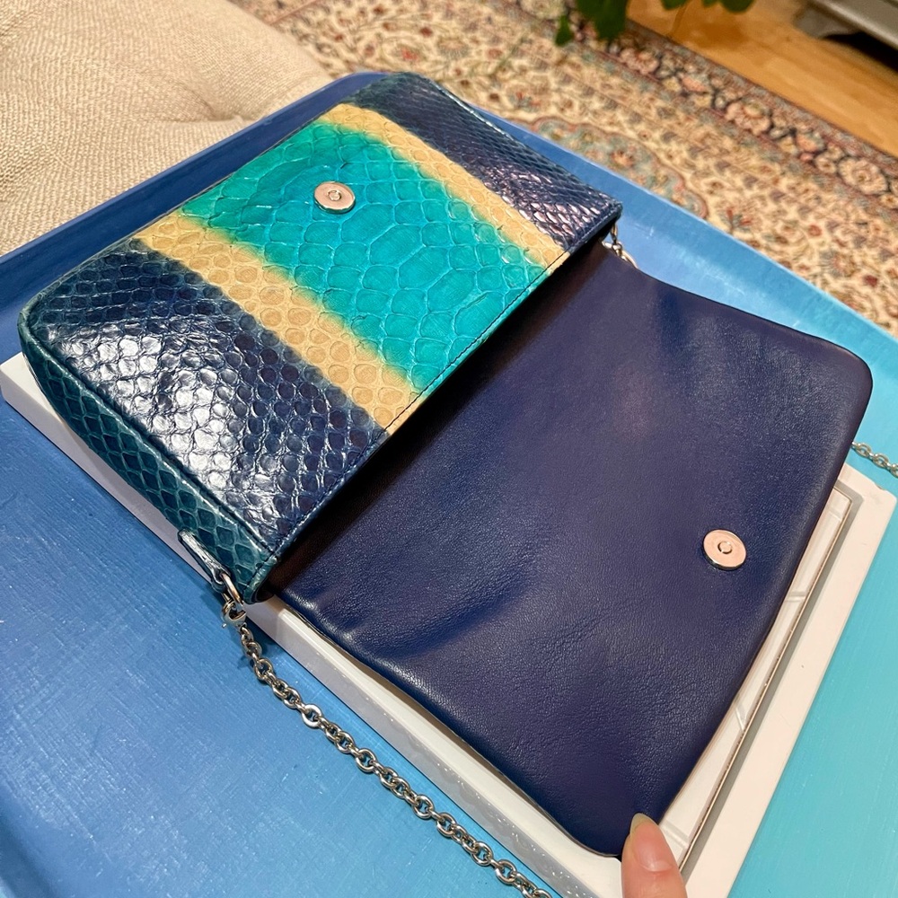 Dior Blue Python & Leather WOC Bag - Picture 11 of 16